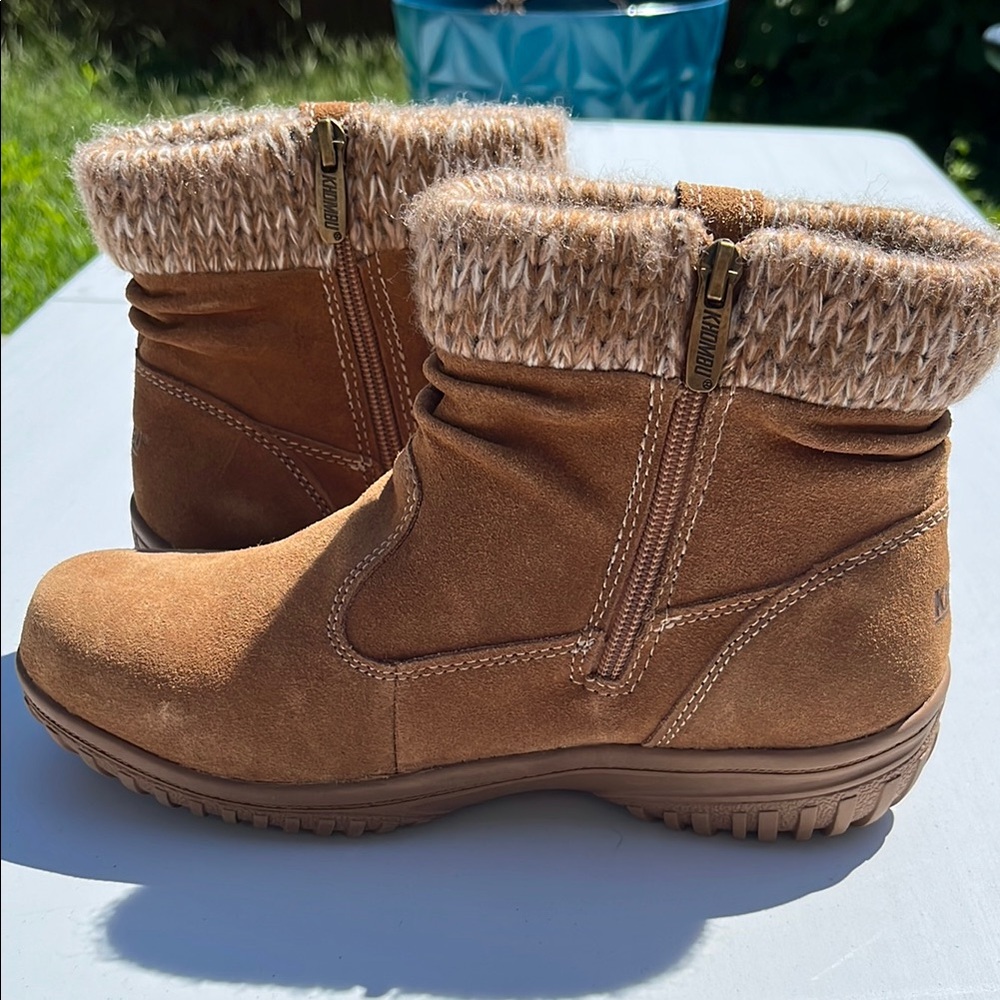 NWOT Khombu Tan Suede Winter Boots - Picture 7 of 12